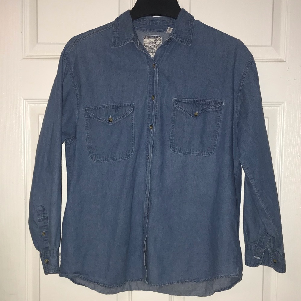 Andrew’s Blues Long Sleeve Denim Button Down Shirt